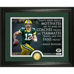 Aaron Rodgers Quote Bronze Coin Photo Mint