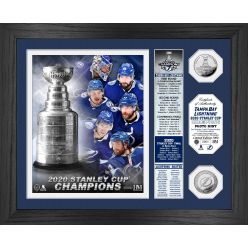 Tampa Bay Lightning 2020 Stanley Cup Final Champions Banner Silver Coin Photo Mint