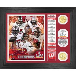 Tampa Bay Buccaneers Super Bowl 55 Champions Banner Bronze Coin Photo Mint