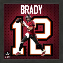 Tom Brady Tampa Bay Buccaneers Impact Jersey Frame