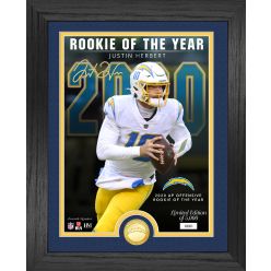 Justin Herbert 2020 Offensive Rookie of The Year Bronze Coin Photo Mint