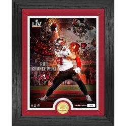 Rob Gronkowski Tampa Bay Buccaneers Super Bowl 55 Champions Bronze Coin Photo Mint