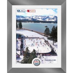 Avalanche vs Golden Knights NHL 2021 Lake Tahoe Outdoor Game Silver Coin Photo Mint 