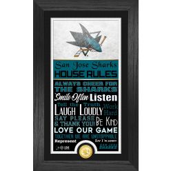 San Jose Sharks House Rules Supreme Bronze Coin PhotoMint