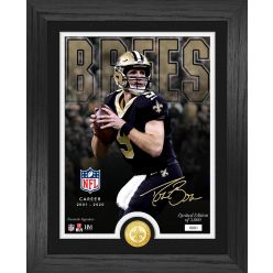 Drew Brees  â€œNFL Careerâ€ Bronze Coin Photo Mint