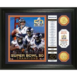 Denver Broncos Super Bowl 50 Champions "Banner" Bronze Coin Photo Mint