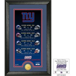 New York Giants "Legacy" Bronze Coin Photo Mint