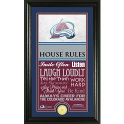 Colorado Avalanche Personalized House Rules Bronze Coin Photo Mint