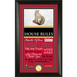 Ottawa Senators Personalized House Rules Bronze Coin Photo Mint