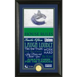 Vancouver Canucks Personalized House Rules Bronze Coin Photo Mint