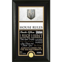 Vegas Golden Knights Personalized House Rules Bronze Coin Photo Mint