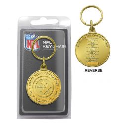 Pittsburgh Steelers 6-Time Super Bowl Champions Bronze Coin Keychain