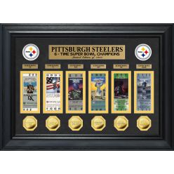 Pittsburgh Steelers 6-Time Super Bowl Champions Deluxe Gold Coin Ticket Collection