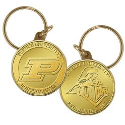 Purdue University Bronze Coin Keychain