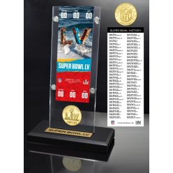 Super Bowl 55 Ticket & Bronze Coin Acrylic Desk Top