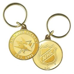 San Jose Sharks Bronze Team Keychain