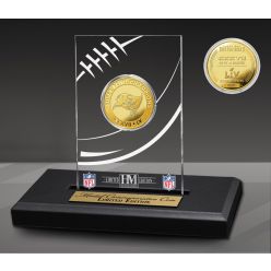 Tampa Bay Buccaneers 2-Time Super Bowl Champions 24KT Gold Coin Acrylic Desk Top