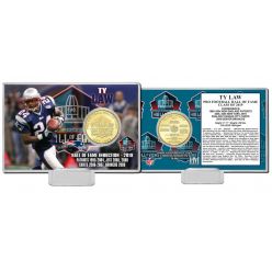 Ty Law Hall of Fame 2019 Bronze Coin Card