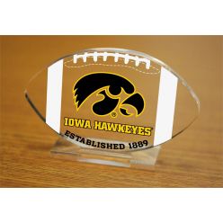 University of Iowa Etched Football Acrylic