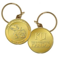 University of Kansas Bronze Coin Keychain