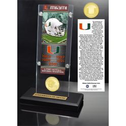 University of Miami Ticket & Bronze Coin Acrylic Desk Top