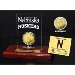 University of Nebraska Gold Coin Etched Acrylic