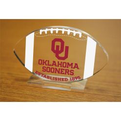 University of Oklahoma Etched Football Acrylic