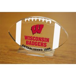 University of Wisconsin Etched Football Acrylic