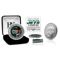 Zach Wilson New York Jets 2021 NFL Draft 1st Round Pick Silver Mint Coin