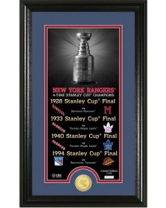 New York Rangers "Legacy" Supreme Bronze Coin Panoramic Photo Mint